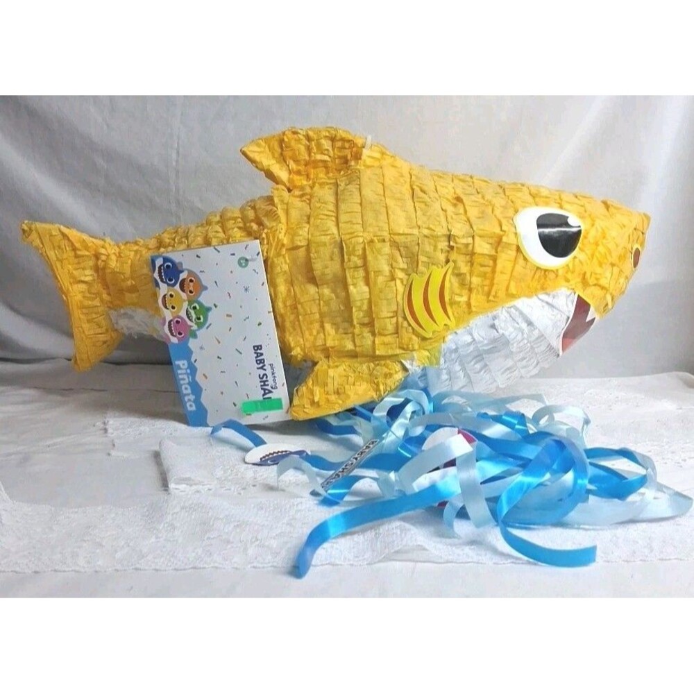 Nickelodeon Baby Shark Large Birthday Party Pinata 20" Pull And Hit 3D Game